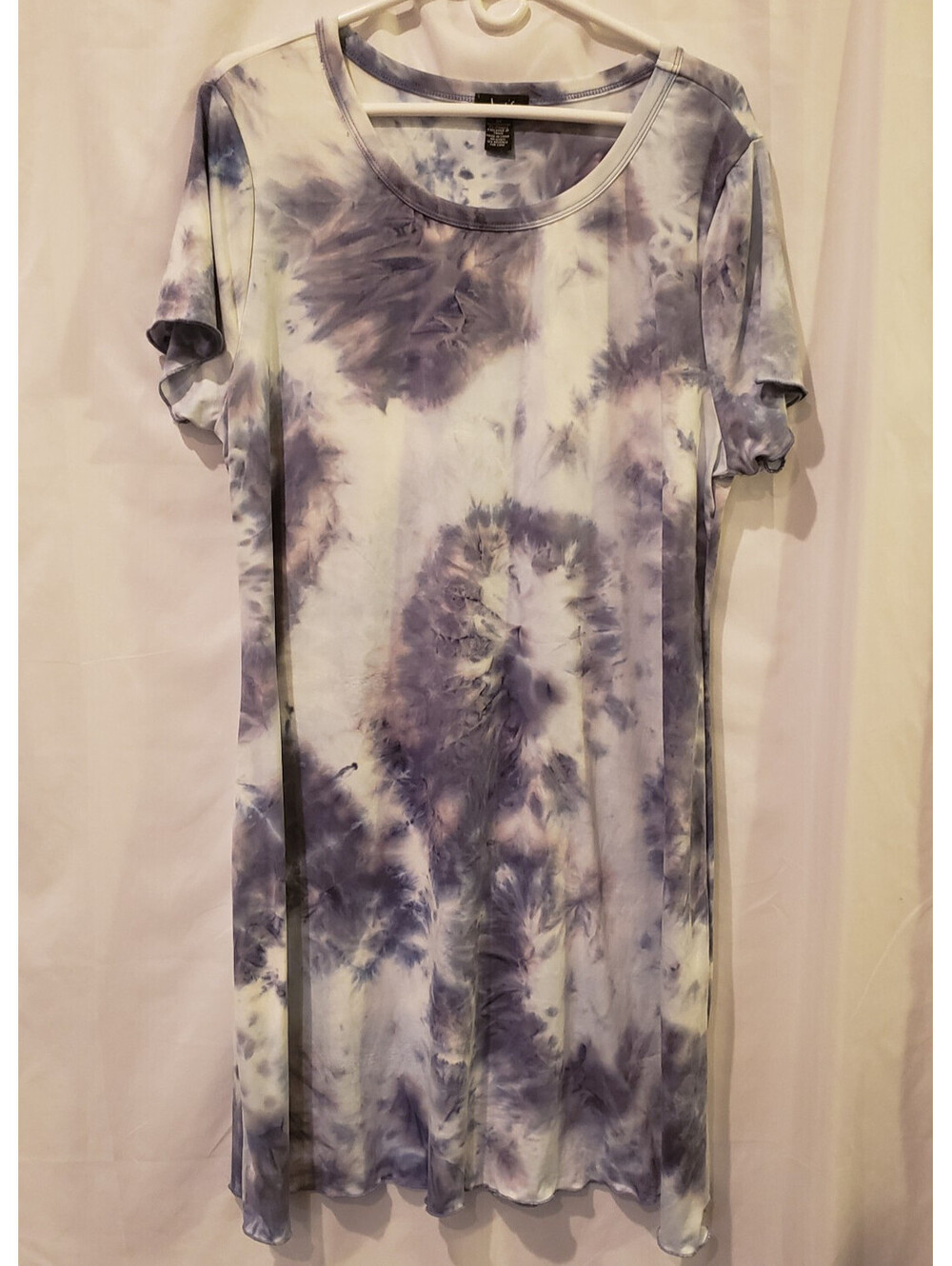 Justify Womens 2X Blue White Tie Dye Maxi Dress Sleeveless Casual Boho Summer